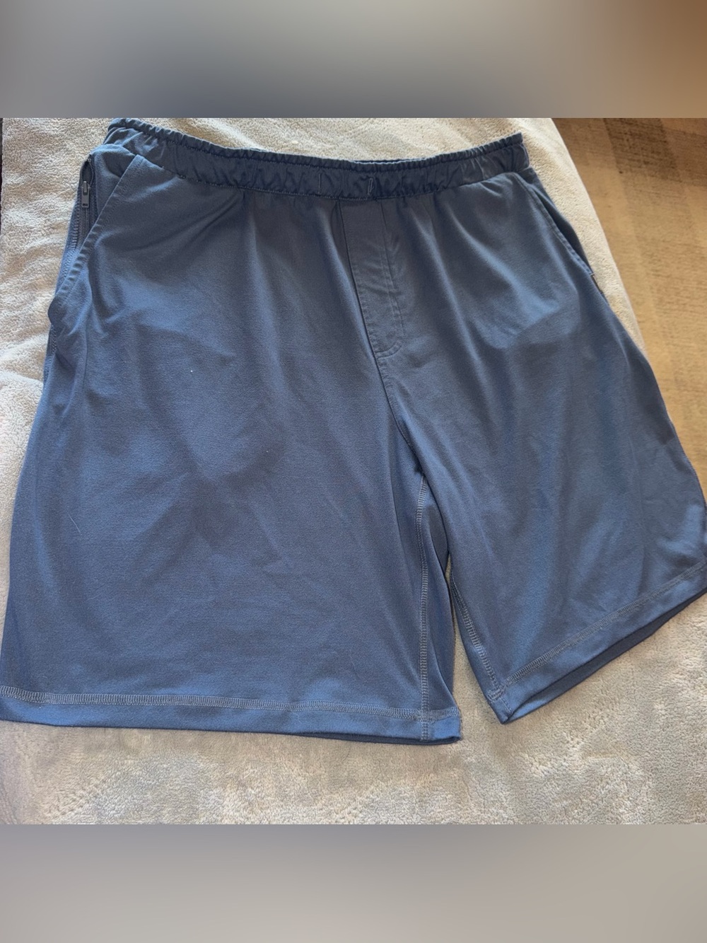 Eddie Bauer Navy Blue Lounge Shorts with Branded Waistband